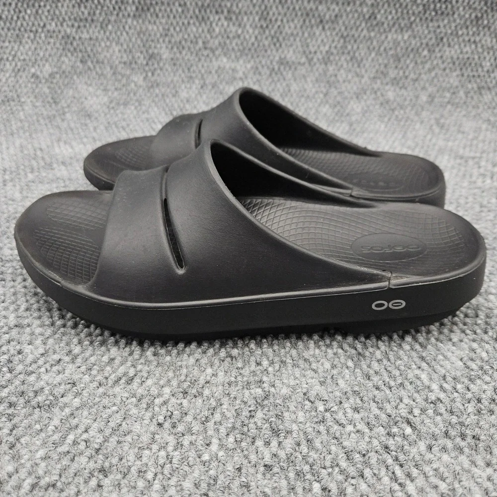 Oofos Mens 9 Womens‎ 11 Black OOahh Recovery Slide Sandals Comfort Athletic Shoe